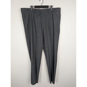 Lands' End Dress Pants Mens‎ 42 Gray Traditional Fit Wool Blend Stretch Slacks